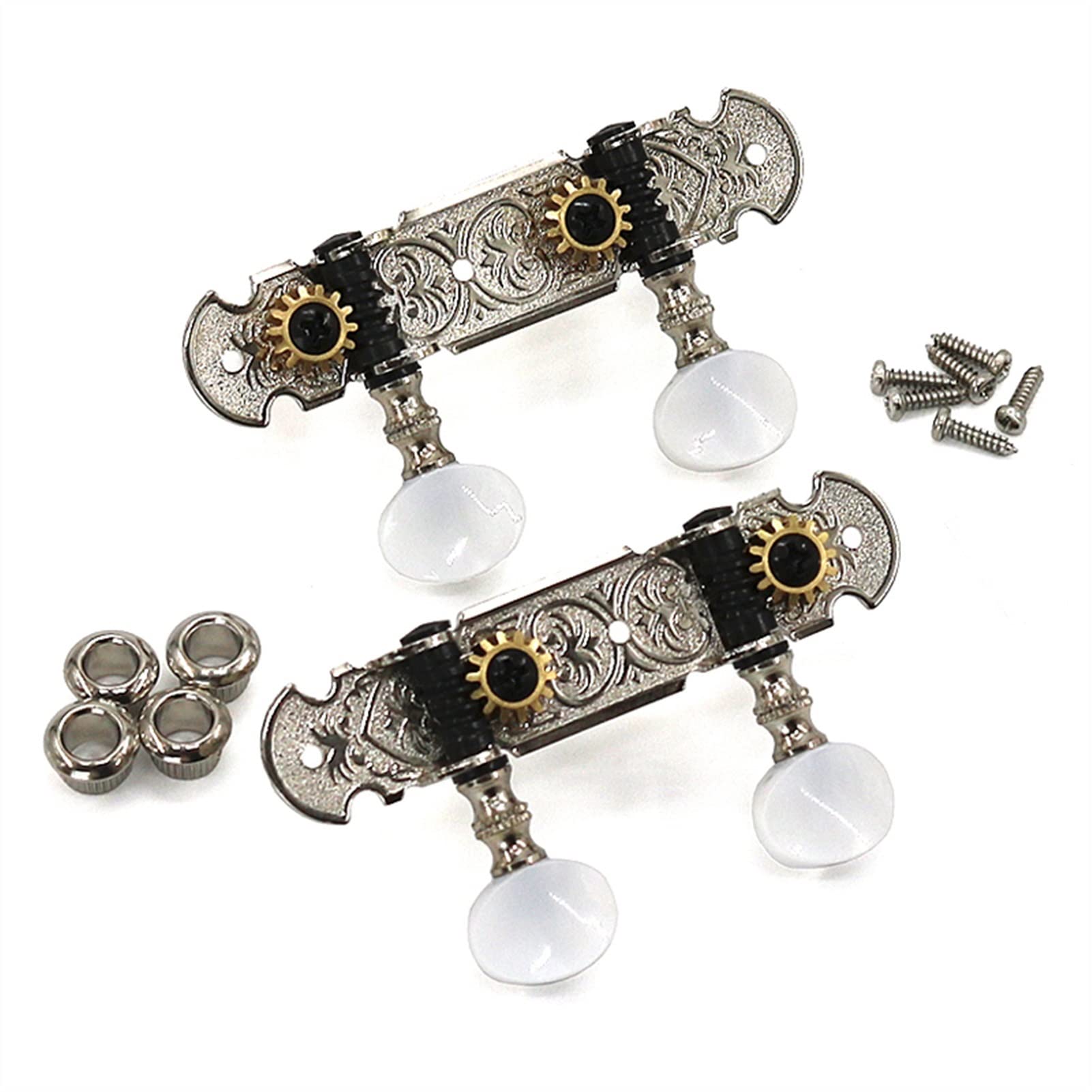 Meccanico accordatore Ukulele Tuning Pegs Pulsante Strings Sintonizzatori Accessori Per La Testa Ukulele Parte +6 Viti Alta Qulity Golden