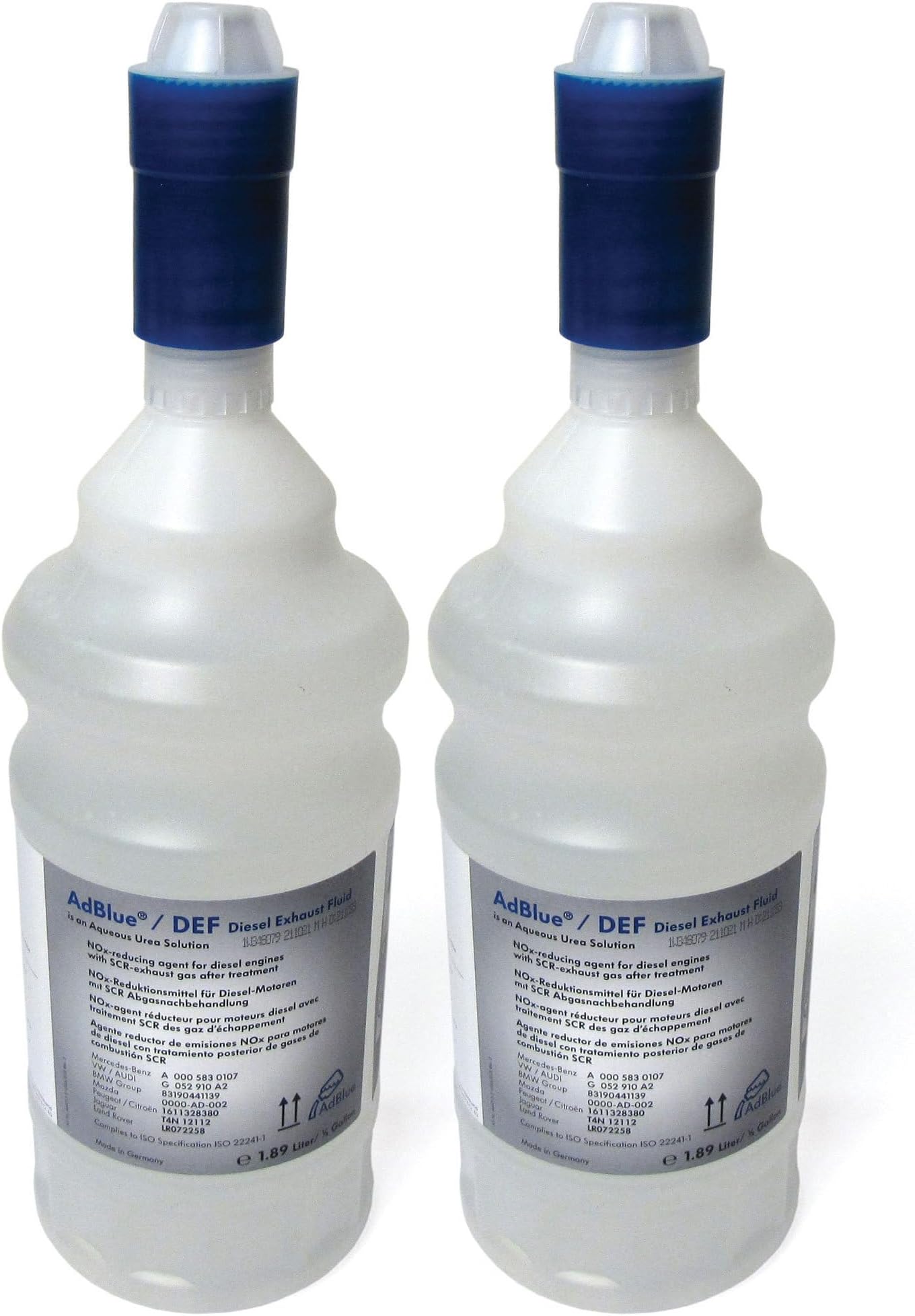 AdBlue Diesel Exhaust Fluid DEF SCR LR072258, Original Equipment, 1 Gallon (2 Half-Gallon Bottles), Compatible with Land Rover Discovery 5, Range Rover Sport, Velar, And Evoque, Diesel Vehicles Only