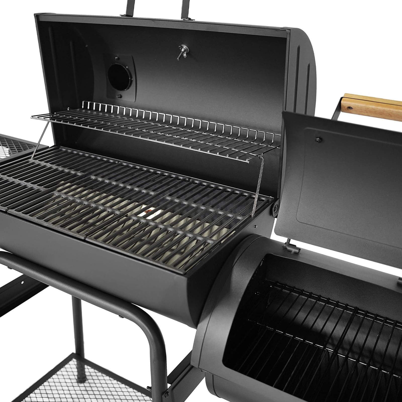 TAINO KAMAYO Smoker Räucherofen Standgrill Holzkohle-Grill Klein BBQ Grillwagen Grillkamin 132x56x118 cm (BxTxH)