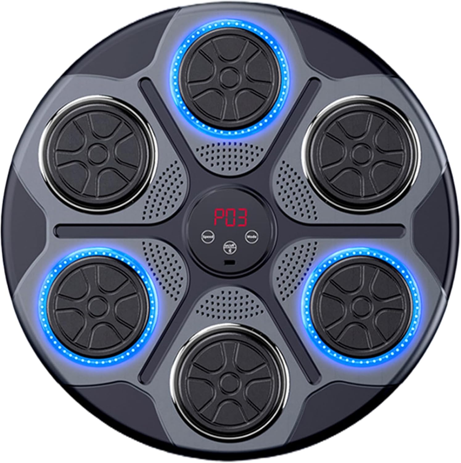 Music Boxing Machine Wall Mounted Boxing Machine with Lights & Musics Wireless Connection Punching Workout Equipment for Kids Home Gym