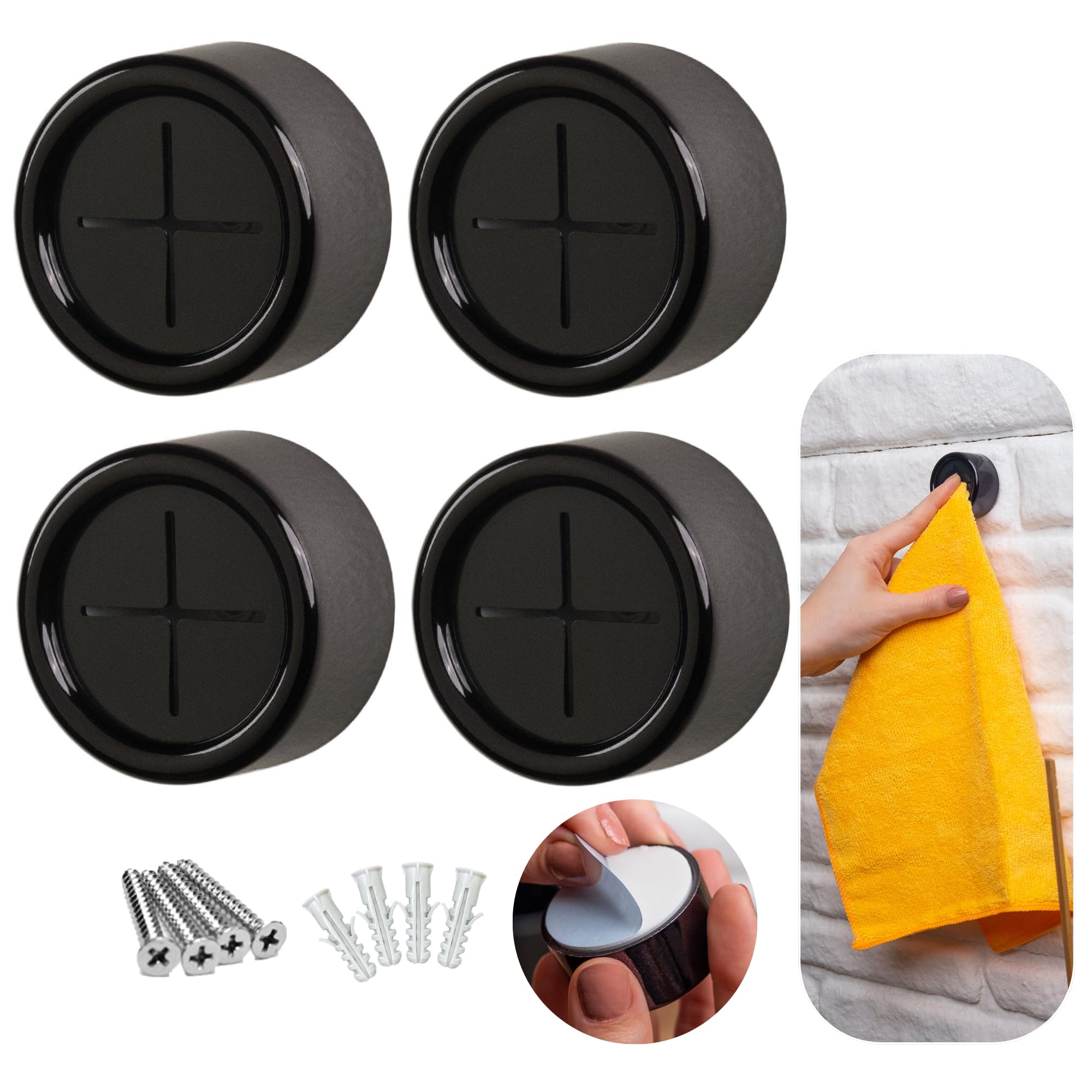 HEFA Towel Hooks - 4 Pack Kitchen Hooks -5