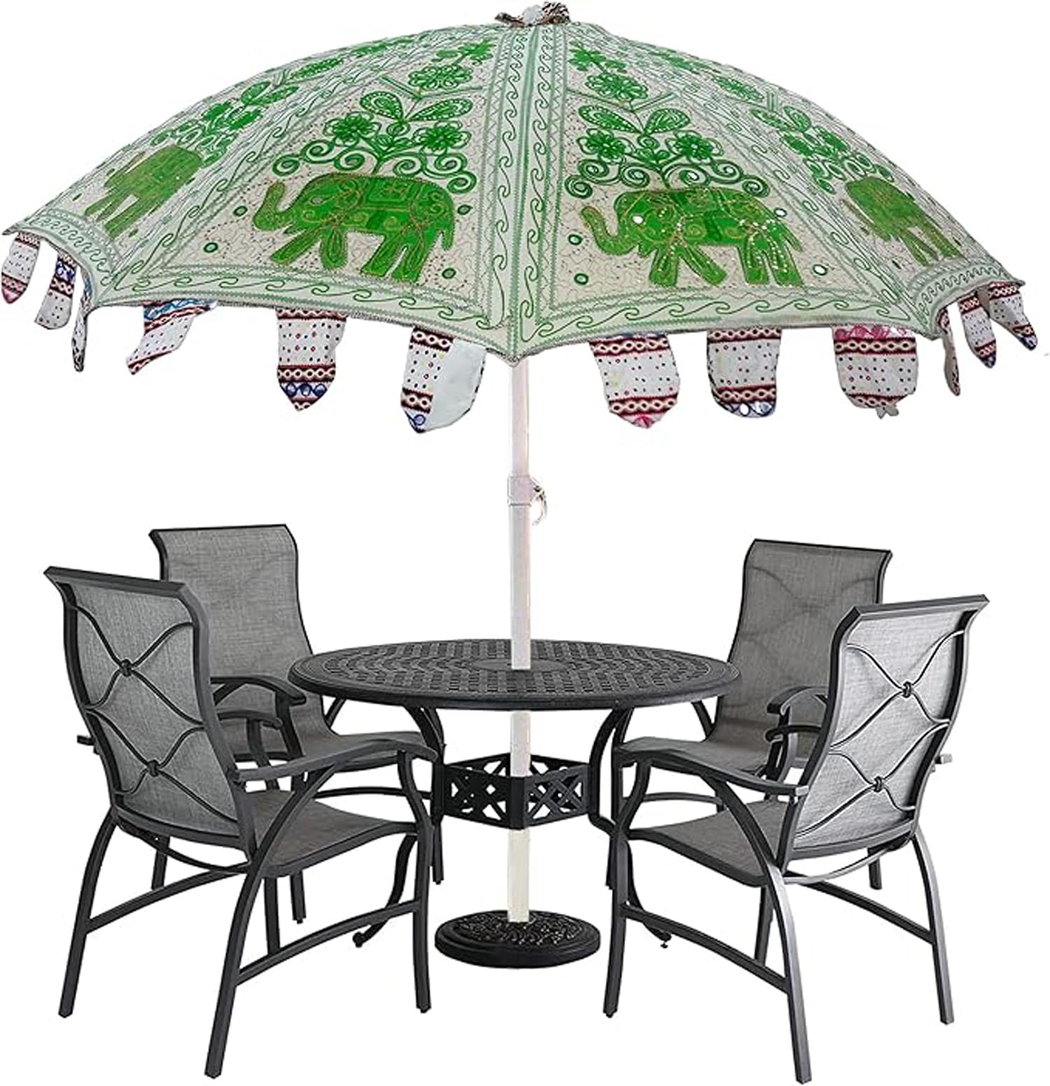 Arprani parasol umbrella for sun indian-Handmade Designer Cotton Fashion Multi Colored Umbrella Embroidery Boho Umbrellas Parasols