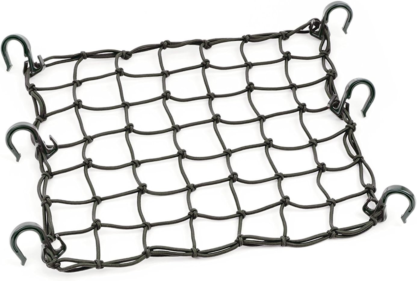 SL Mall US 15"x15" Cargo Net Featuring 6 Adjustable Back Seat Hooks & Tight Mesh, Black