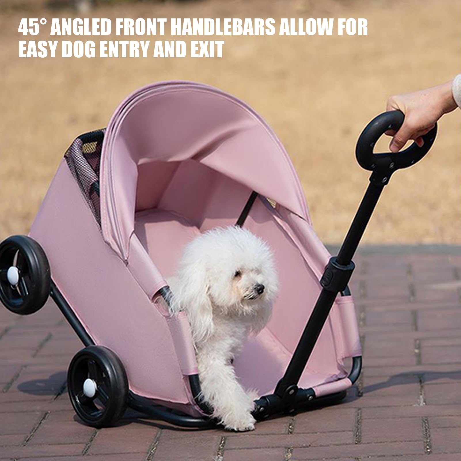 Passeggino per Gatti Trasportino Ventilato per | Passeggino Pieghevole Cani e Gatti Piccoli Visite Veterinarie Passeggiate Outdoor Avventura Centro Commerciale Cuccioli