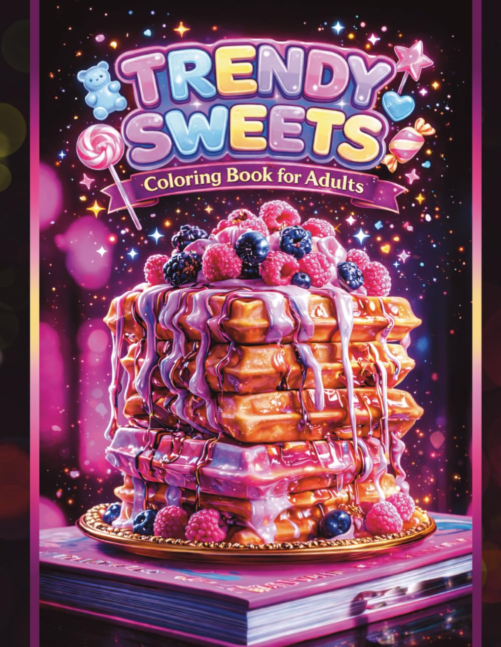 Trendy Sweets: A Modern Dessert Coloring Book 44 Stylish Designs
