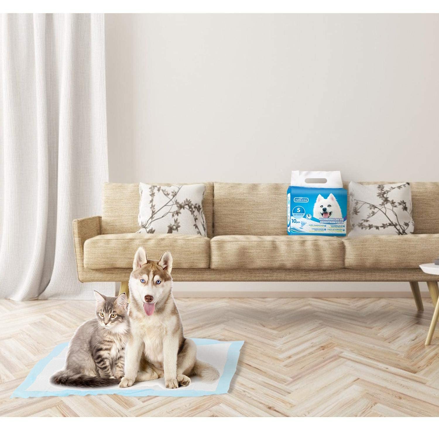 Nobleza 400Pz Empapadores Perros Alfombrilla higiénica de Entrenamiento para Perros. Ultraabsorbente 60x40cm