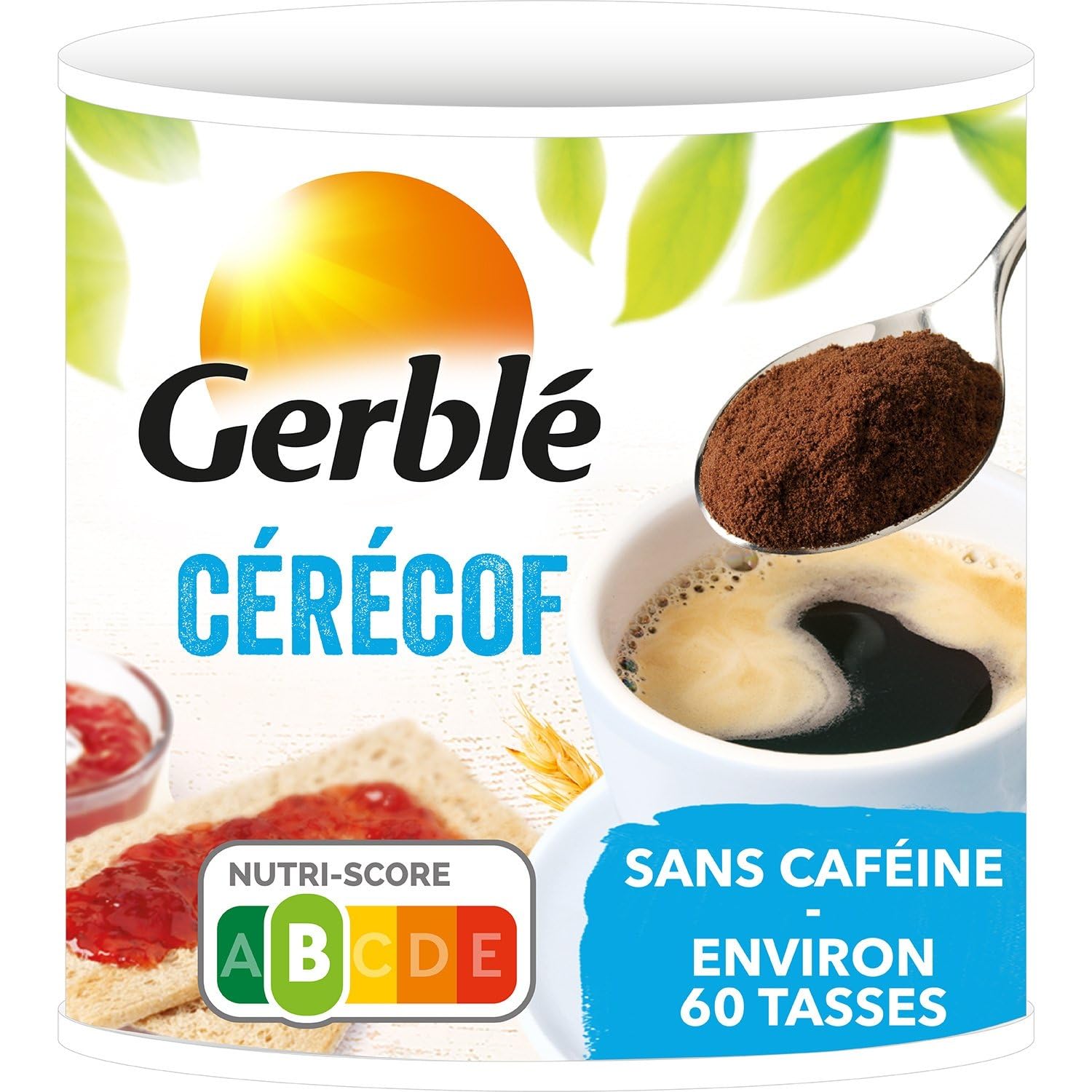 GERBLÉ – Boisson Instantanée Nutritive Cérécof, Saveur Douce et Veloutée (Boîte 125g) - lot de 3 - Vendu par Lot