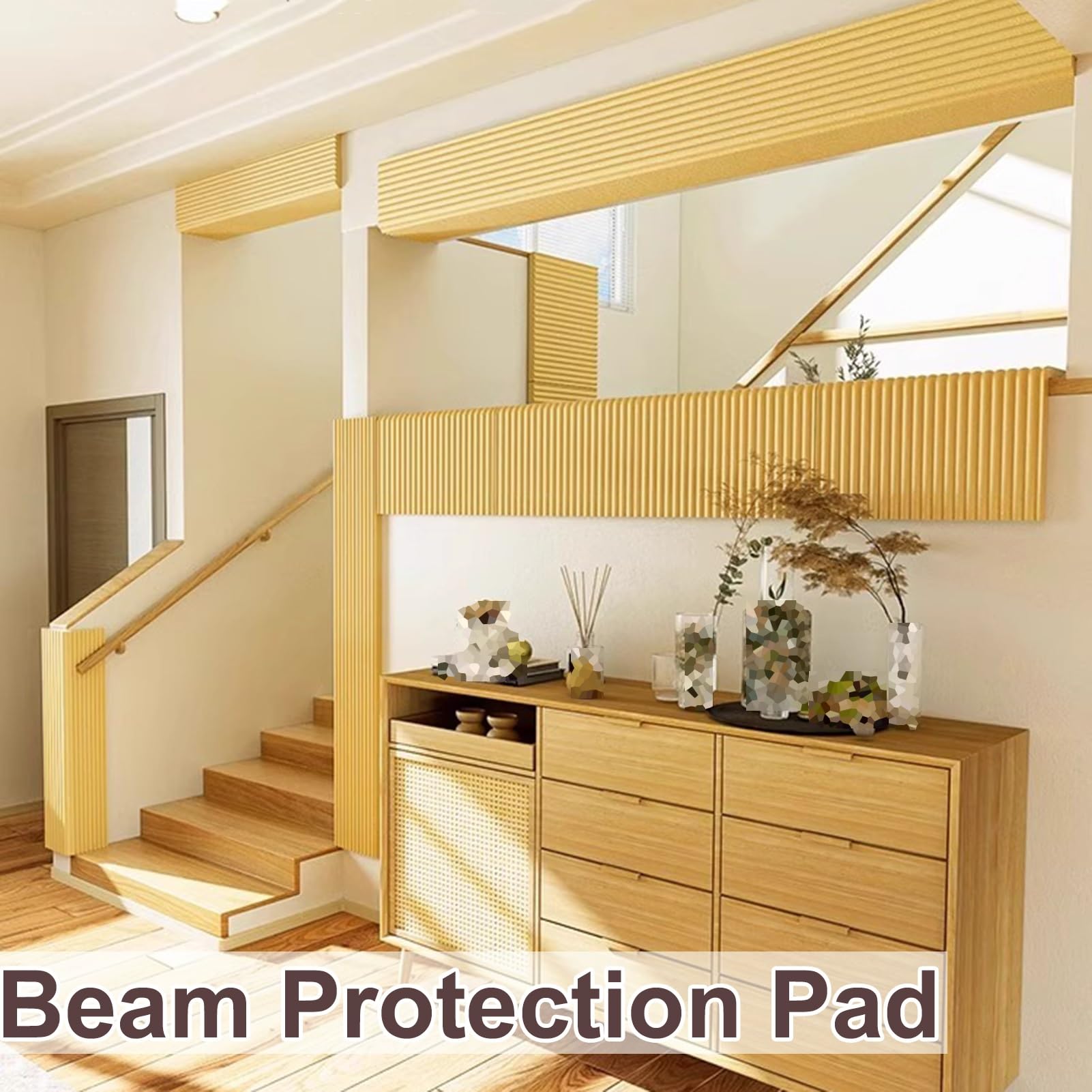 Paraspigoli Bambini Angolari Morbidi Kit, M Type Tavolo Spigoli Protezioni Angolari Protezione, Sicurezza Casa Mobili, Paraspigoli in Schiuma(Brown,B/787X7.9X0.5IN)