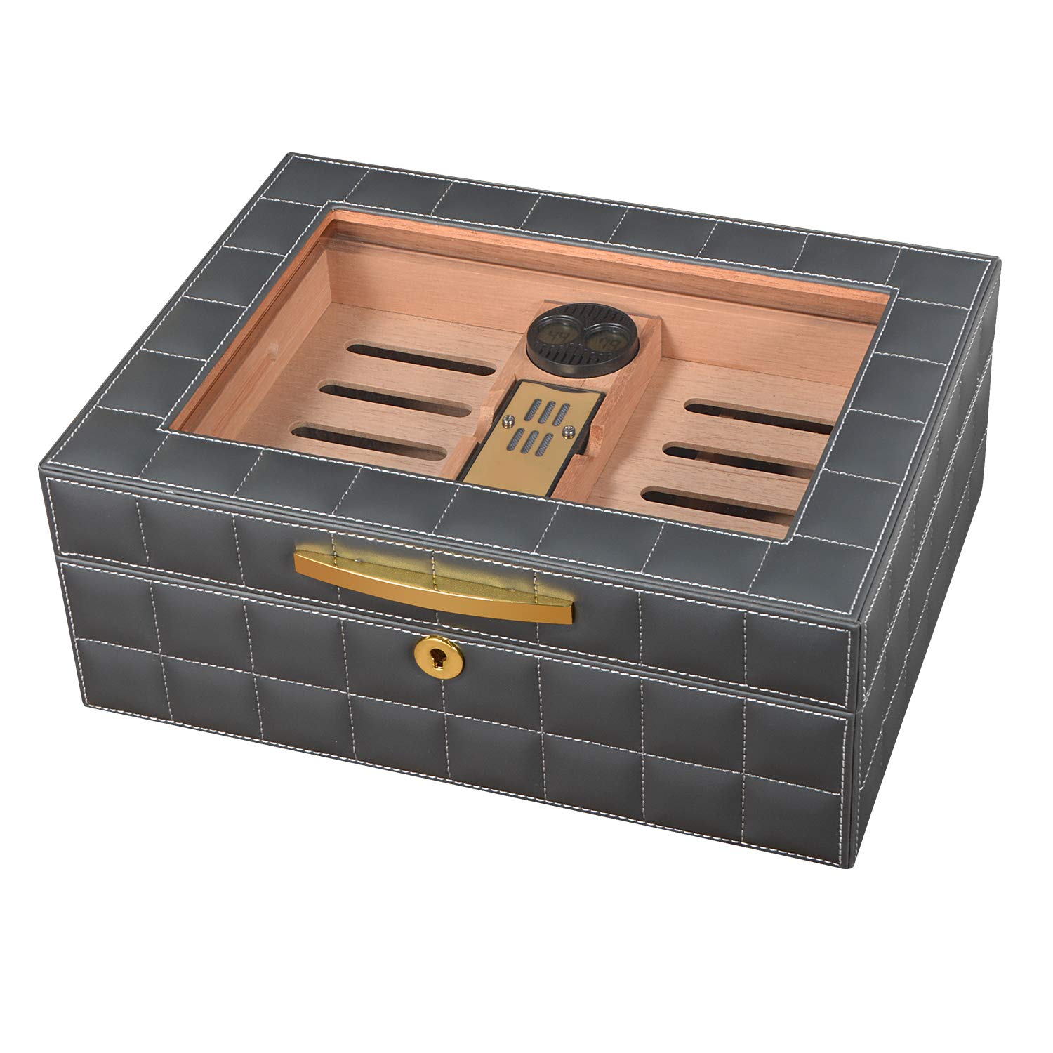 Buy CIGAROL Humidor Glasstop Cigar Case for Cohiba Cigar Large Cigar