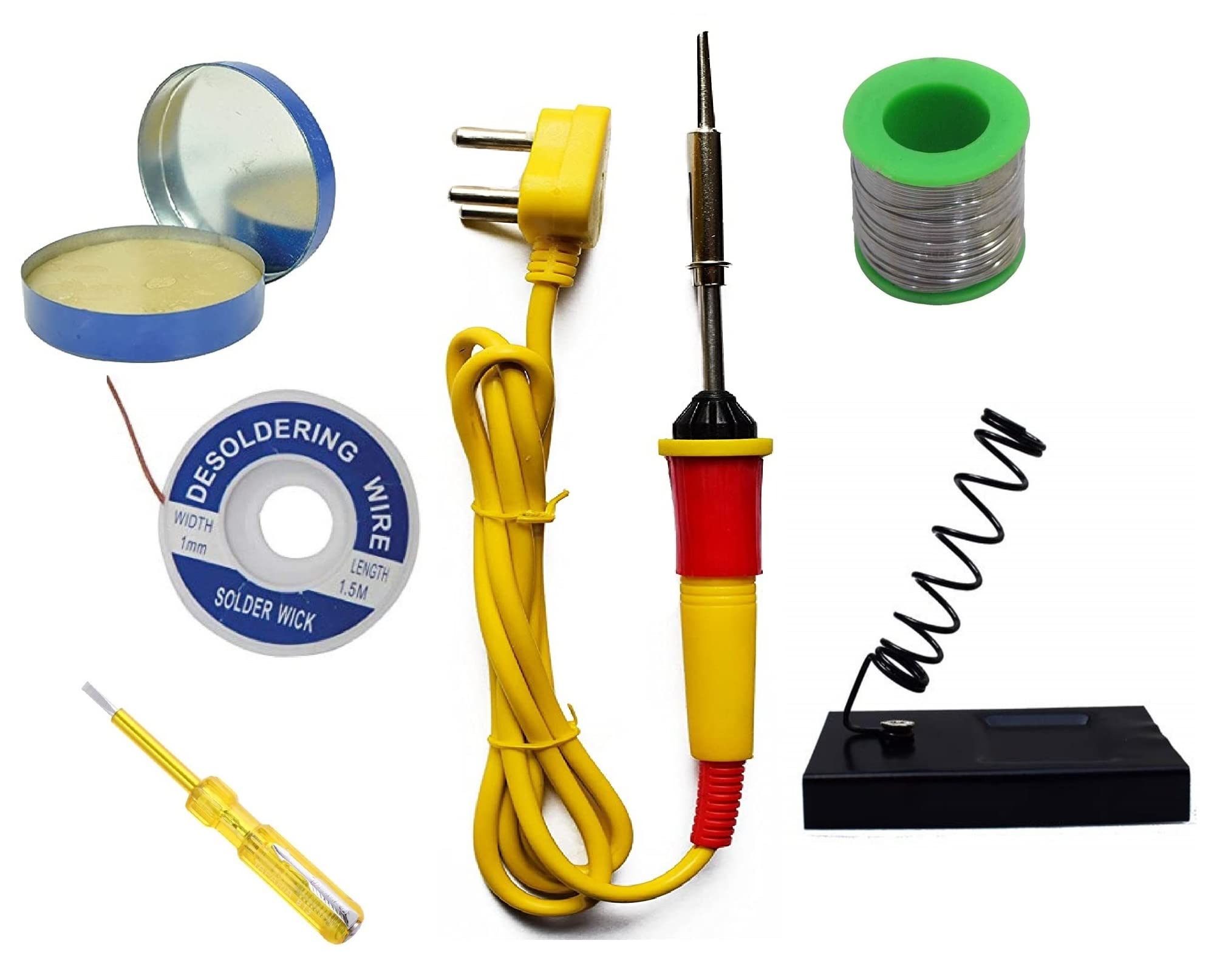 Aldeco : (6 In 1) Soldering Iron Tool Kit (25 W) | Iron | Wire | Flux | Wick | Stand | Tester, Corded Electric (B0B59D4ZTR) Amazon Price History, Amazon Price Tracker