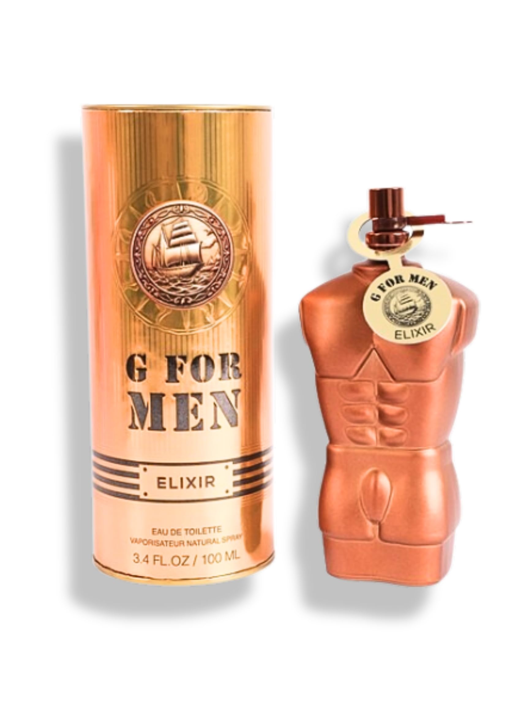 G FOR MEN ELIXIR EAU DE TOILETTE 3.4 FL. OZ. Oriental Fougere fragrance for men.