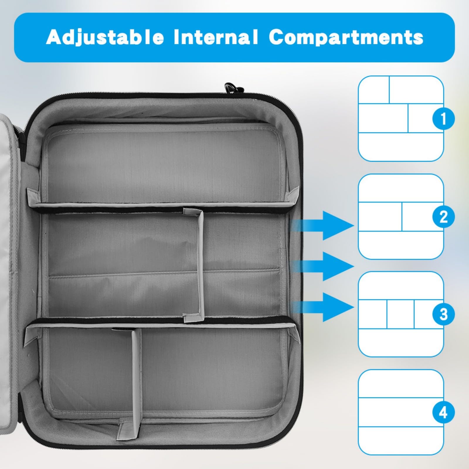 LUOFENG Bolsa de mezcladores profesional para equipo auditivo, funda protectora portátil con acolchado grueso y diseño a prueba de golpes