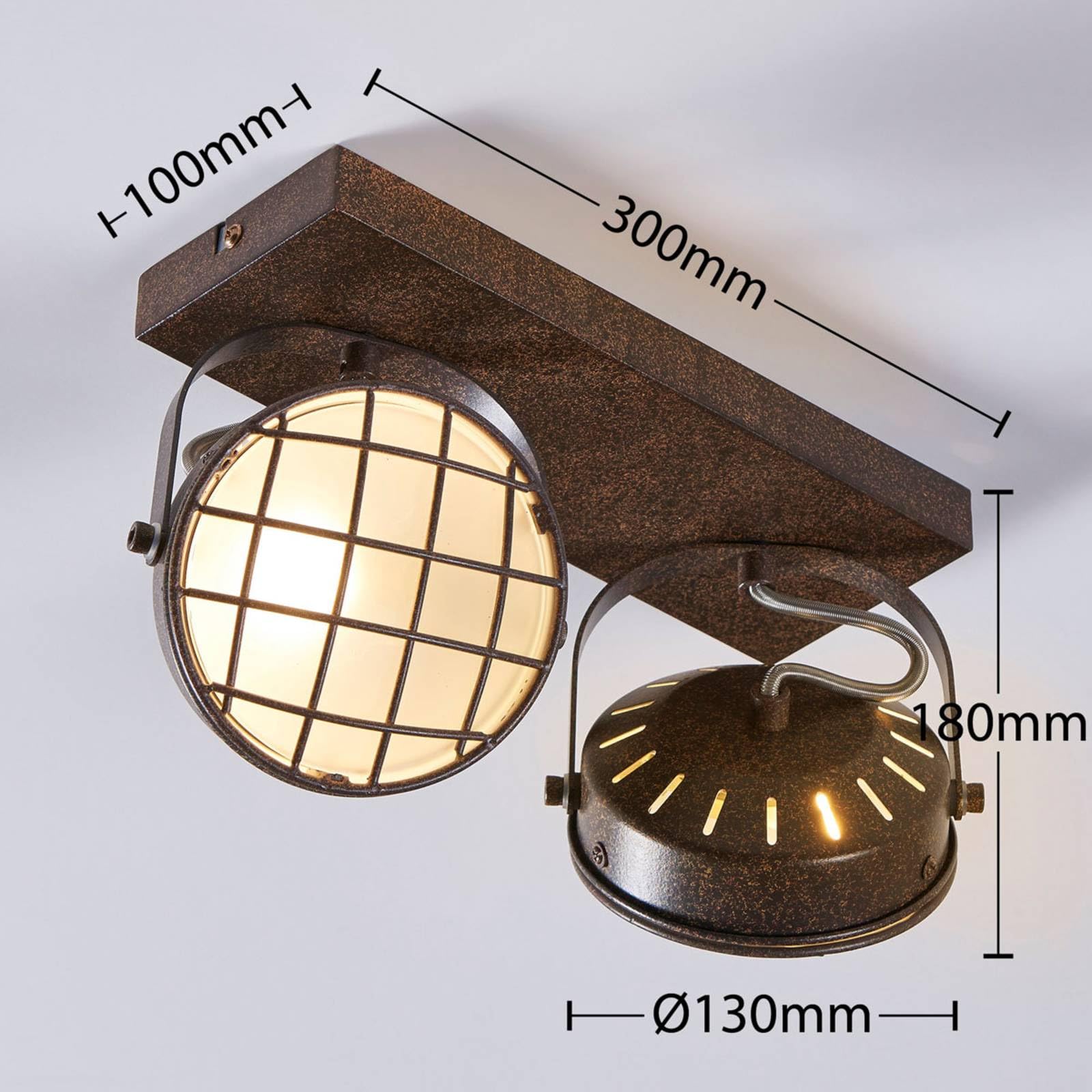Lindby Faretto Kardo bianco GU10 IP44, Lampada da incasso, plafoniera