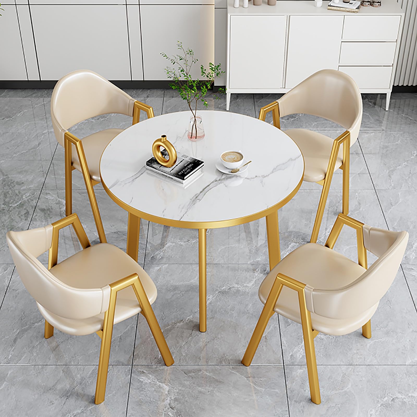 MYUYEE 3-Seat Waiting Room Bench, Pu Leather Reception Chairs With Backrest And Armrests, For Office, Salon, Bank, (Beige)