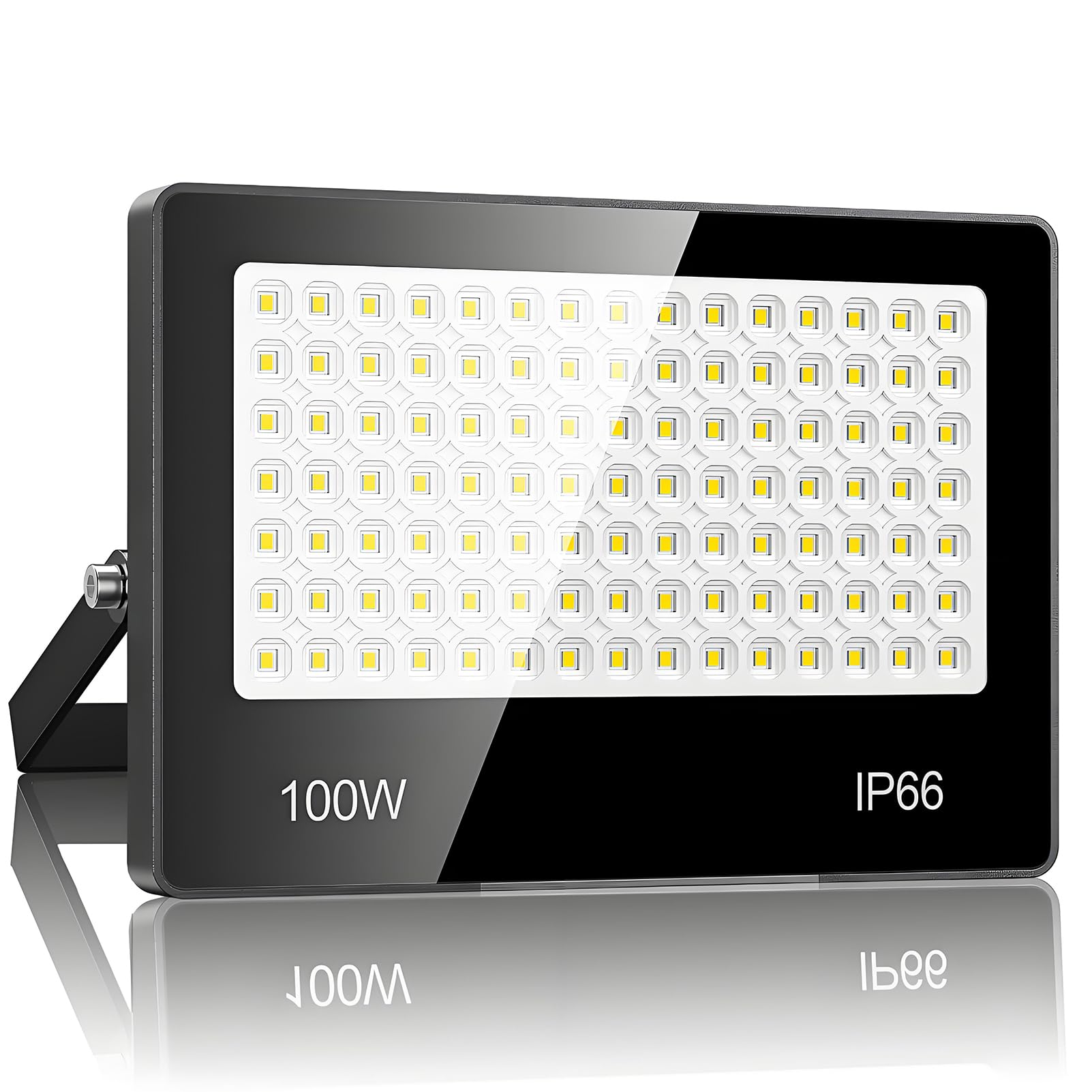 Projecteur LED Extérieur 100W - 10000LM 6500K Blanc Froid Spot LED Extérieur avec 105 LEDs Lampe, IP66 Étanche Eclairage Exterieur pour Stade, Terrasse, Rue, Garage