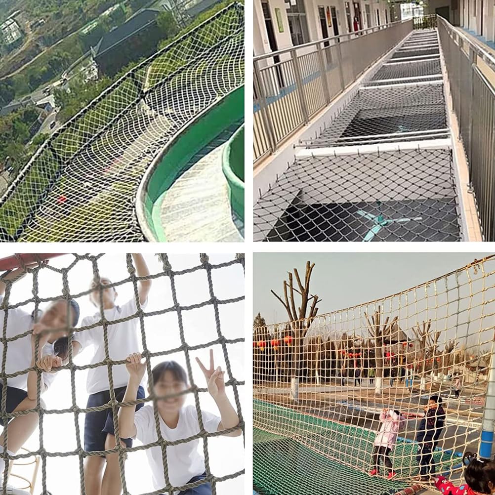 Rete di sicurezza da arrampicata per balcone, camion e casa sull'albero, 2 x 2 m, rete da arrampicata all'aperto, soluzione di sicurezza versatile per bambini e animali domestici