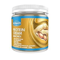 Ultimate Italia – Crema proteica al 35% spalmabile, senza zuccheri – 250g – gusto arachidi – poche calorie, senza glutine, con vitamine