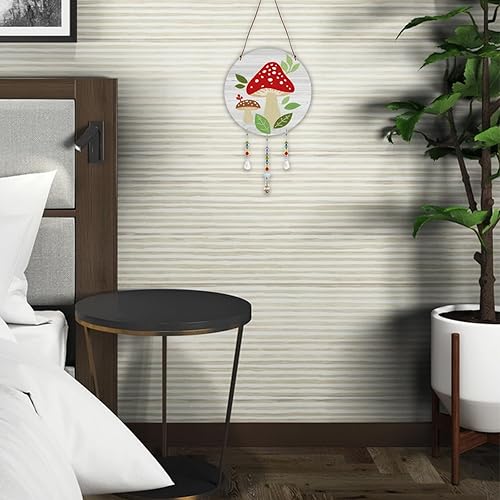 Miniatura 6 de Kit de pintura de diamante 5D, 7.5 pulgadas, pintura de diamantes de 7.5 pulgadas, campanilla de viento, decoración de puerta de pared colgante de