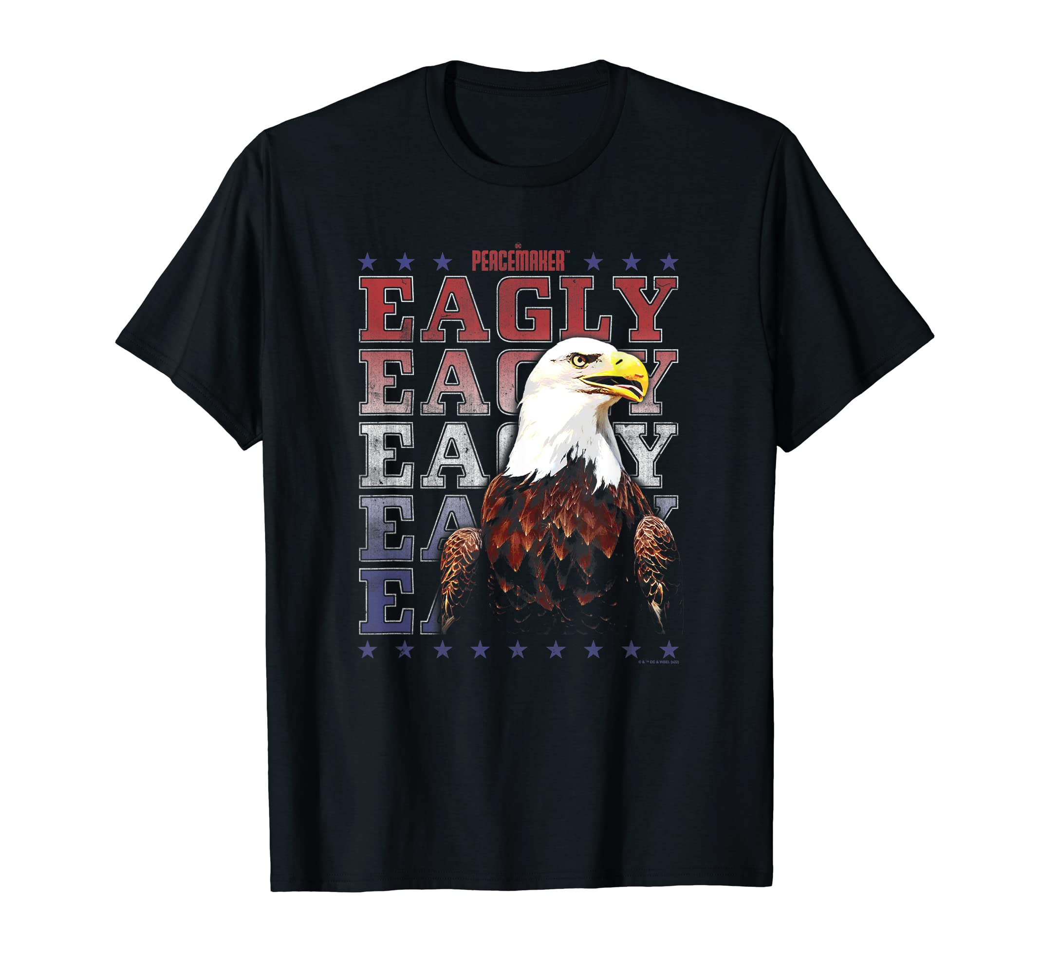 Peacemaker Eagly Text Stack T-Shirt