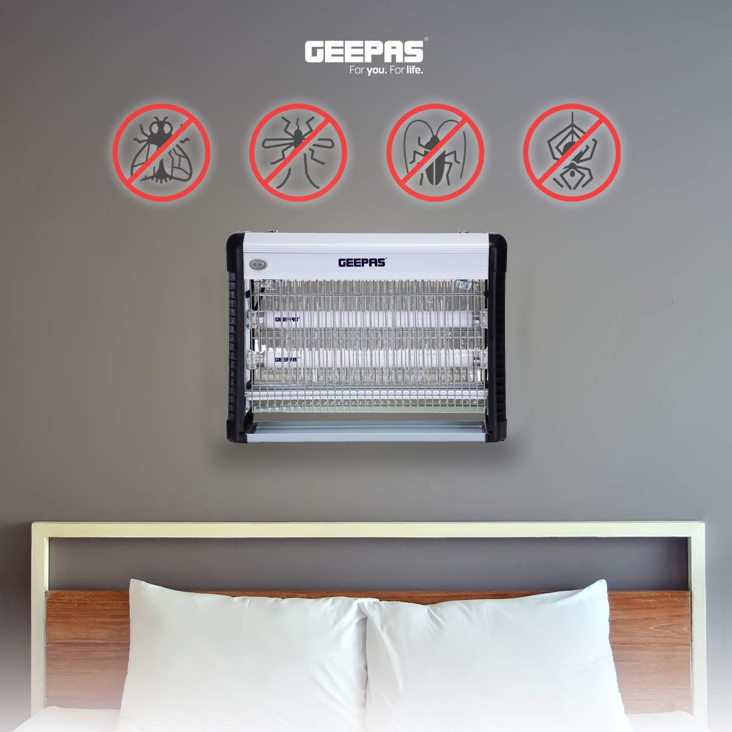Geepas Fly and Insect Killer Powerful Fly Zapper 10W UV Light
