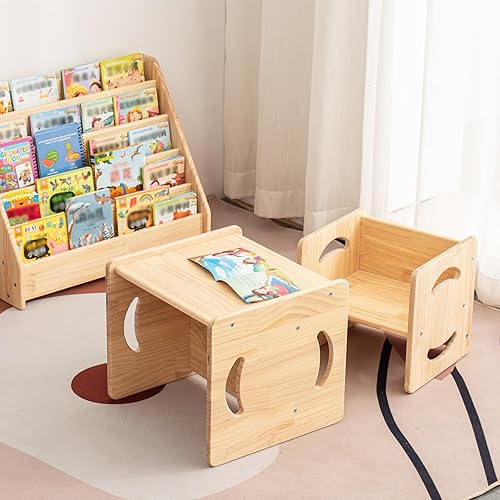 Miniatura 5 de Juego de mesa y silla de madera