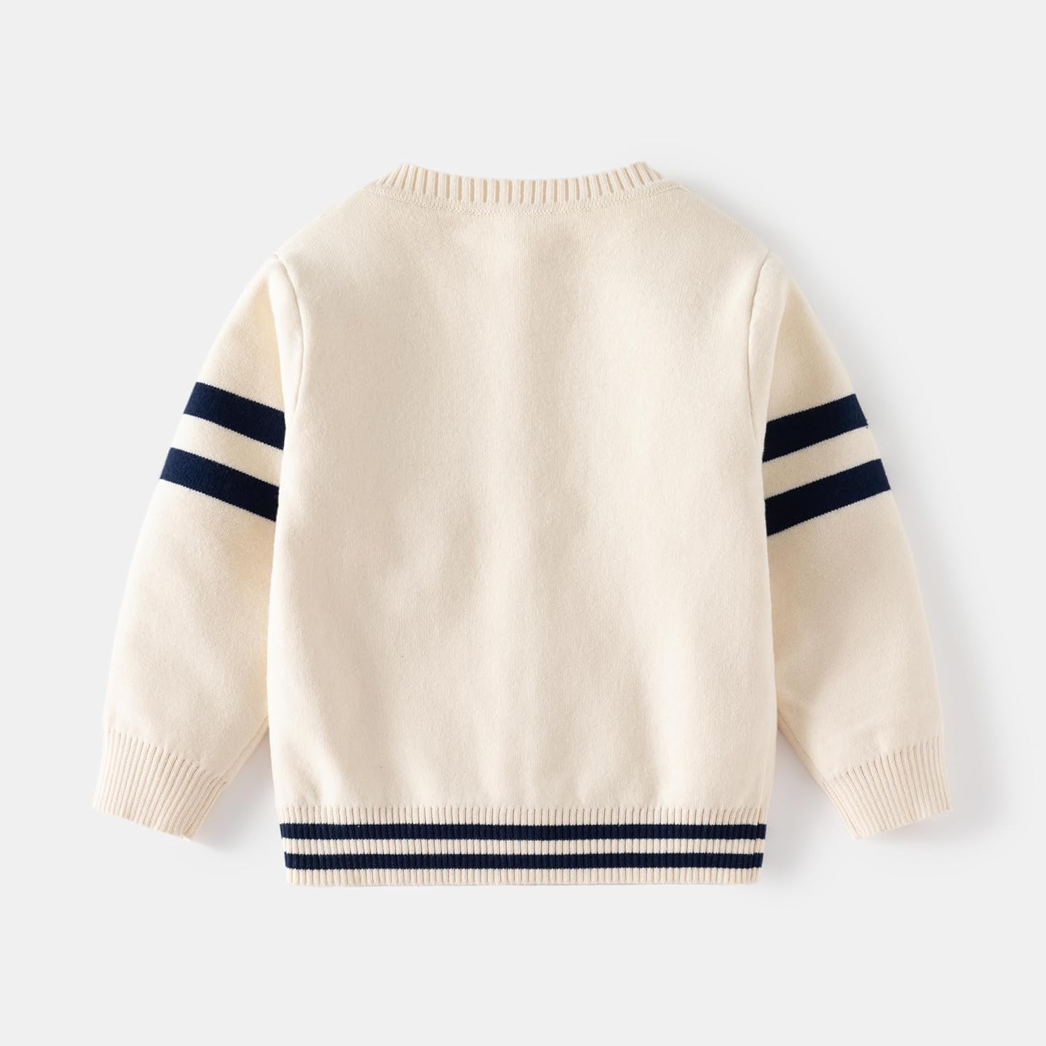 Baby Boys Girls Button Up Cardigan Sweater Dinosaur Full-Zip Long Sleeve V Neck Cartoon Embroidery Coat - Image 2