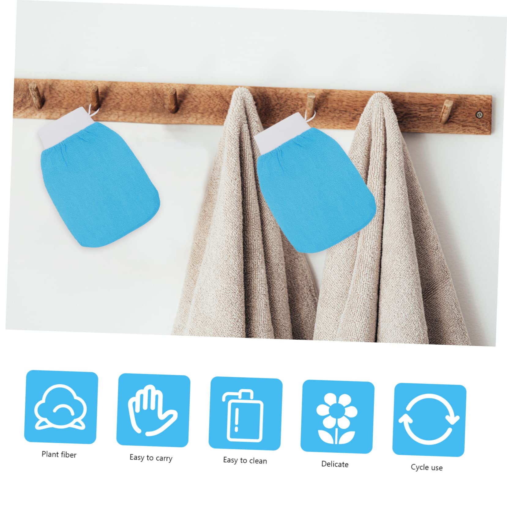 minkissy 10piezas Guantes Exfoliantes De Para Cuerpo Mitones De Baño De Limpieza De Piel Exfoliación y Masaje Color Aleatorio Para Baños Relajantes