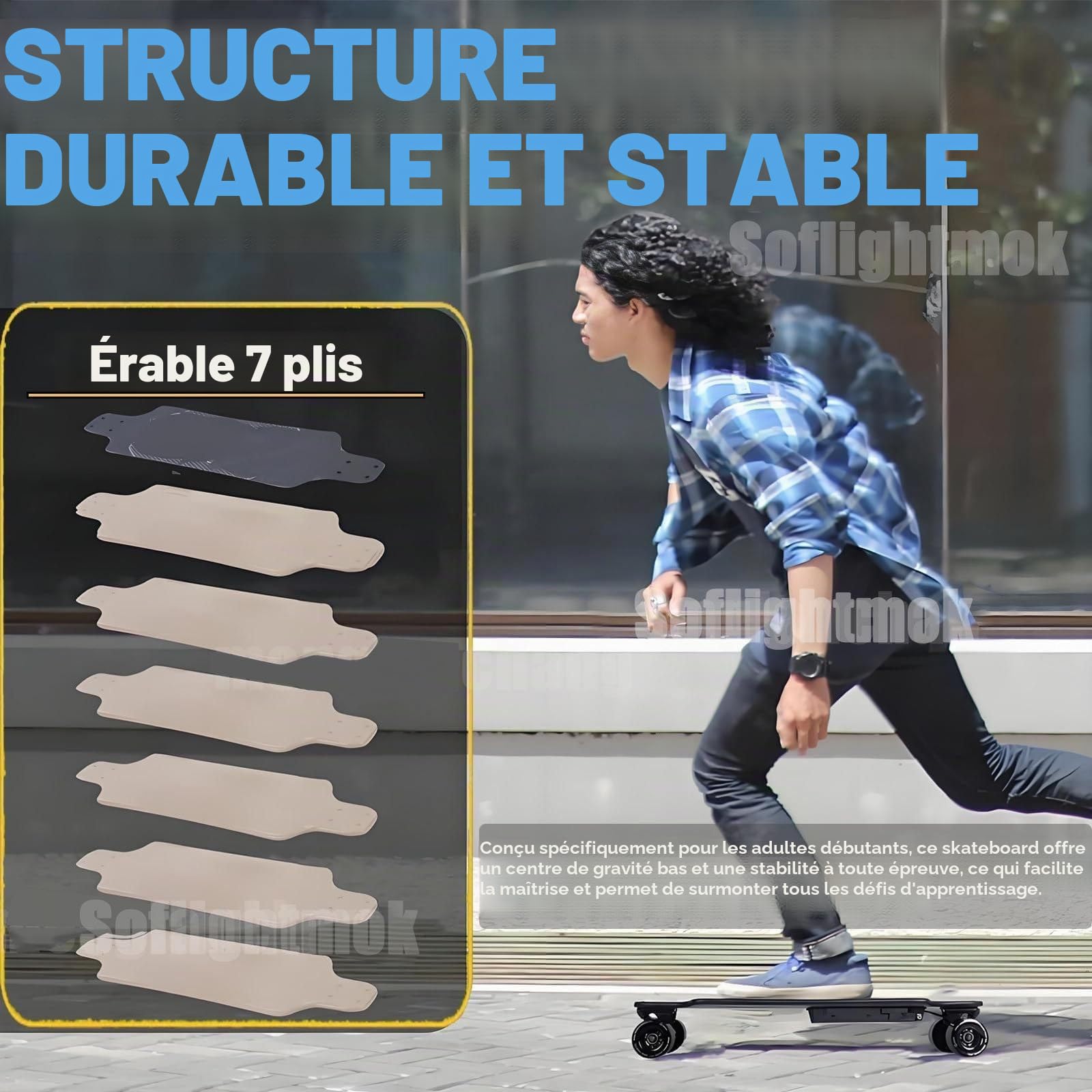 Planche éLectrique Noire - Autonomie 8/15/22/30km, Vitesse Max De 20/25km/H, Moteurs Hub De 350w, TéLéCommande à 4 Vitesses, Capacité 90kg,Roues à Suspension Et PoignéE De Transport 15km
