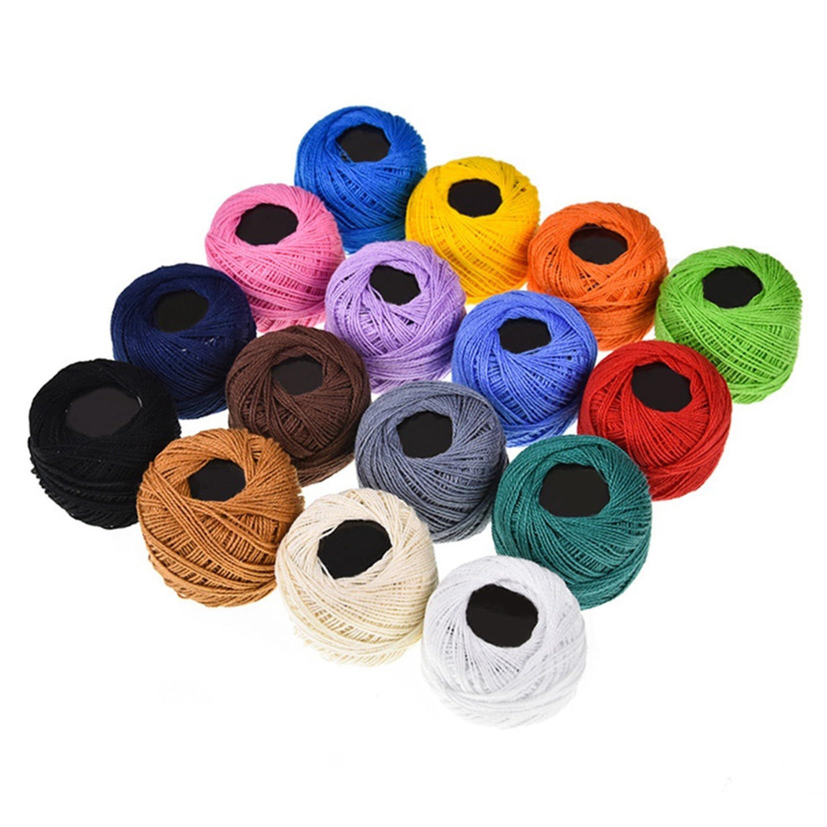 EXCEART Hilo de Bordar Multicolor, 16 Rollos, para Costura y Manualidades