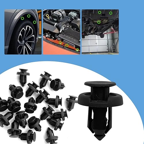 Miniatura 6 de 20 clips para guardabarros de parachoques, clip de revestimiento de guardabarros de 0.394 in compatible con Honda CR-V Accord Civic Acura