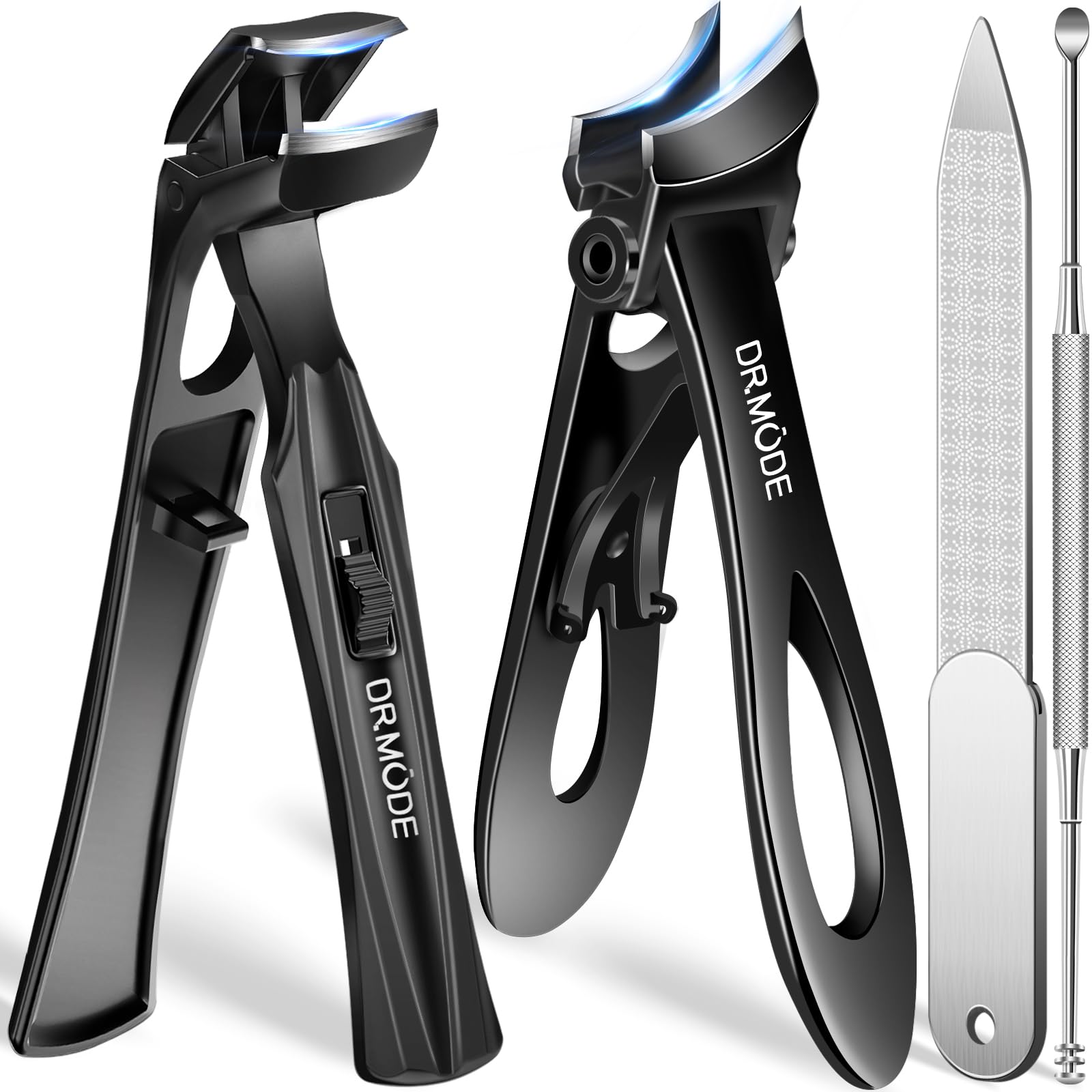 Toenail Clippers for Seniors Thick Toenails, Slanted Large Nail Clippers for Men Thick Ingrown Nails with Wide Opening, Heavy Duty Angled Head Nail