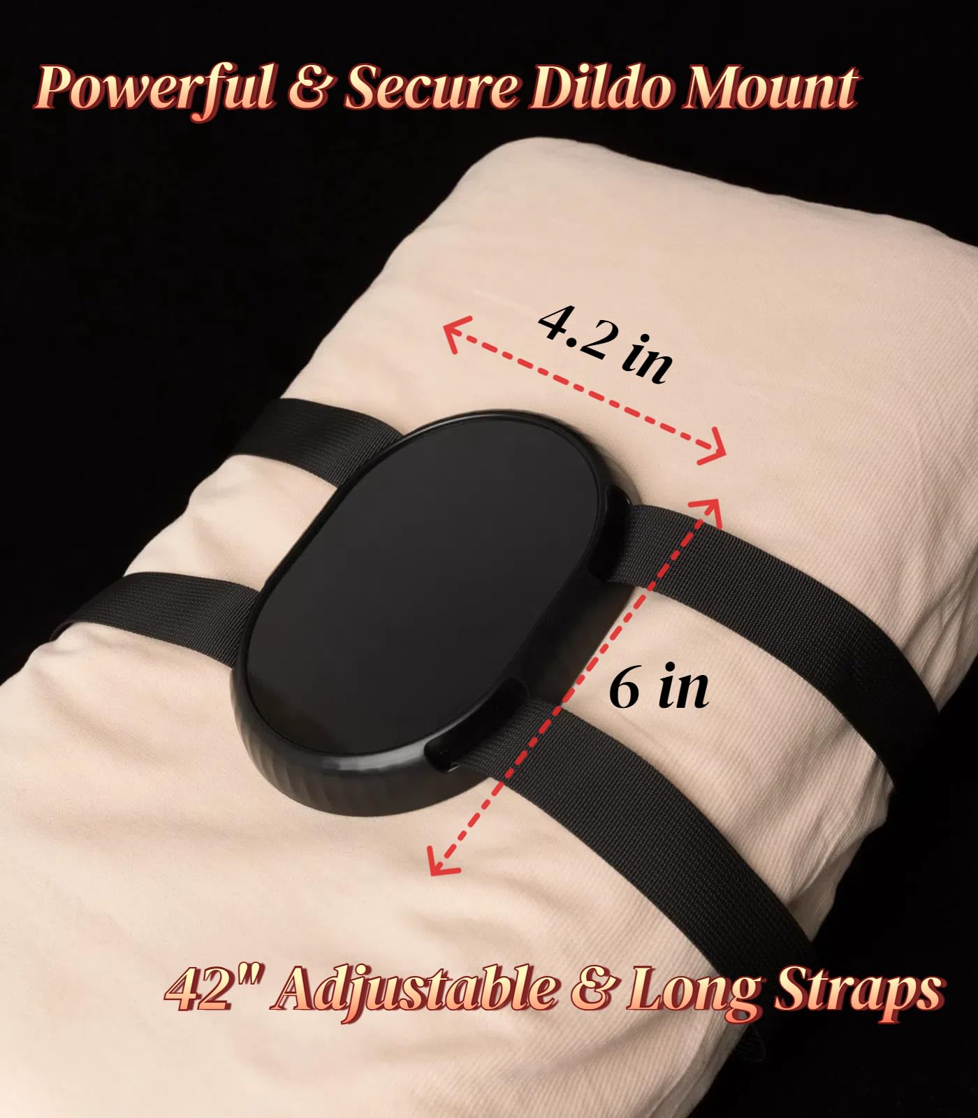 Monster Dildo Suction Cup Mount - Strap on a Pillow or Chair, Dildo Holder for Monster Fantasy Suction Toys, Harness Riding Adult Sex Toys & Games for Women Men Couples (Without Dildos)