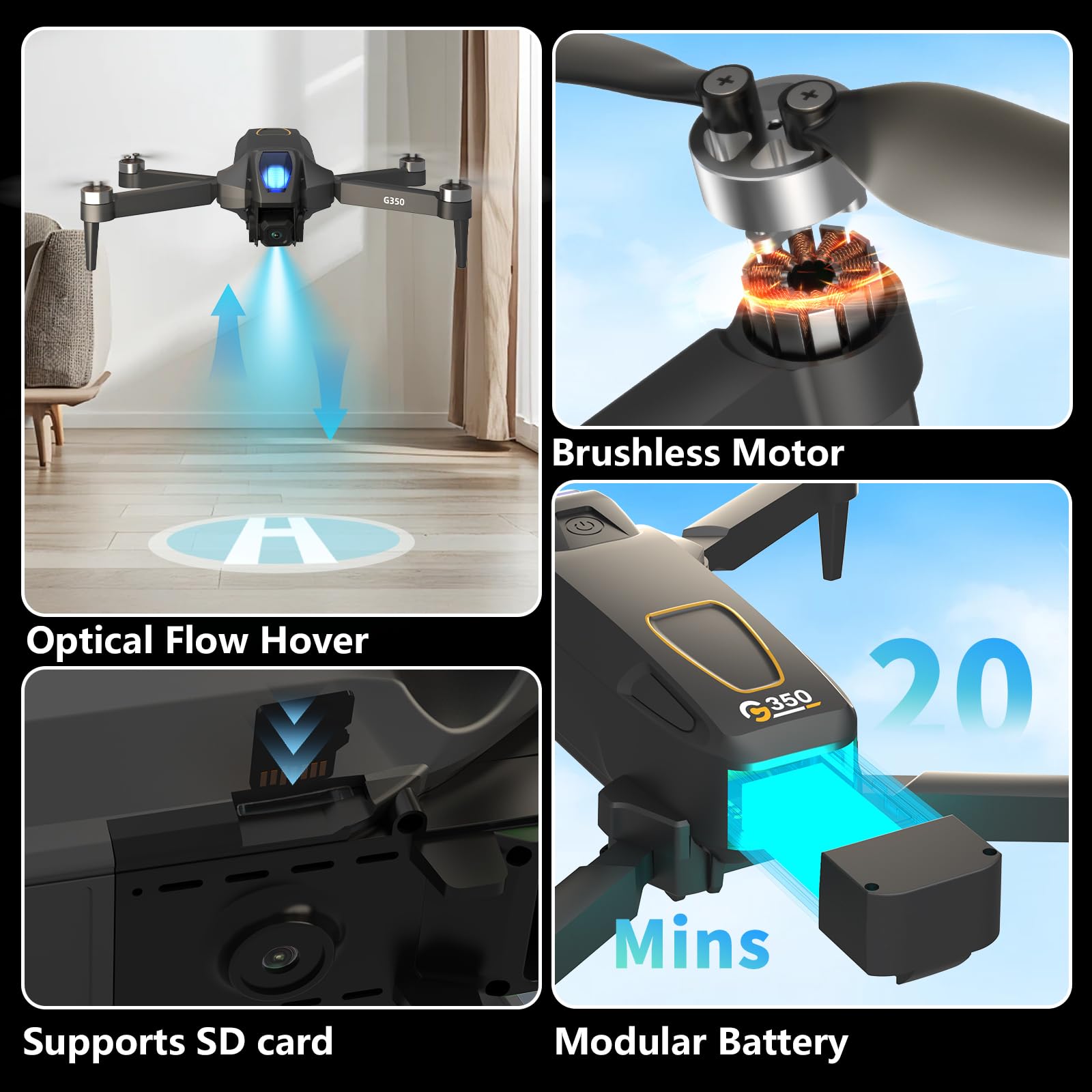 Drone GPS con Telecomando, Droni con telecomando dotato di schermo da 4,5″