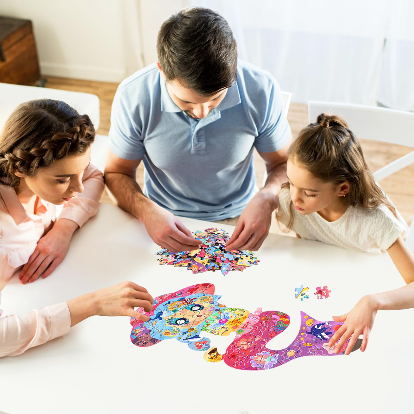 70-teiliges Kinderpuzzle „Ozean“ – Aus Holz, 55x27 Cm, Fördert Konzentration & Motorik, Für Kinder 3–10 Jahre