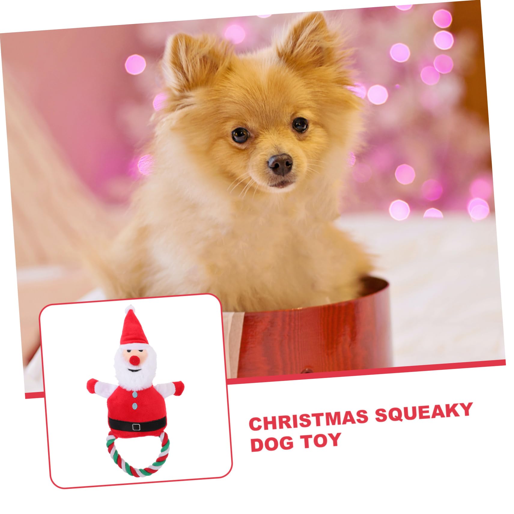 Sosoport 5stücke Puppy Chew Toy Im Santa Claus Design Xmas Molar Spielzeug Für Hunde Langlebig Und Quietschend Für Zahnpflege Und Spielerisches Kauen Für Große Und Kleine Hunde