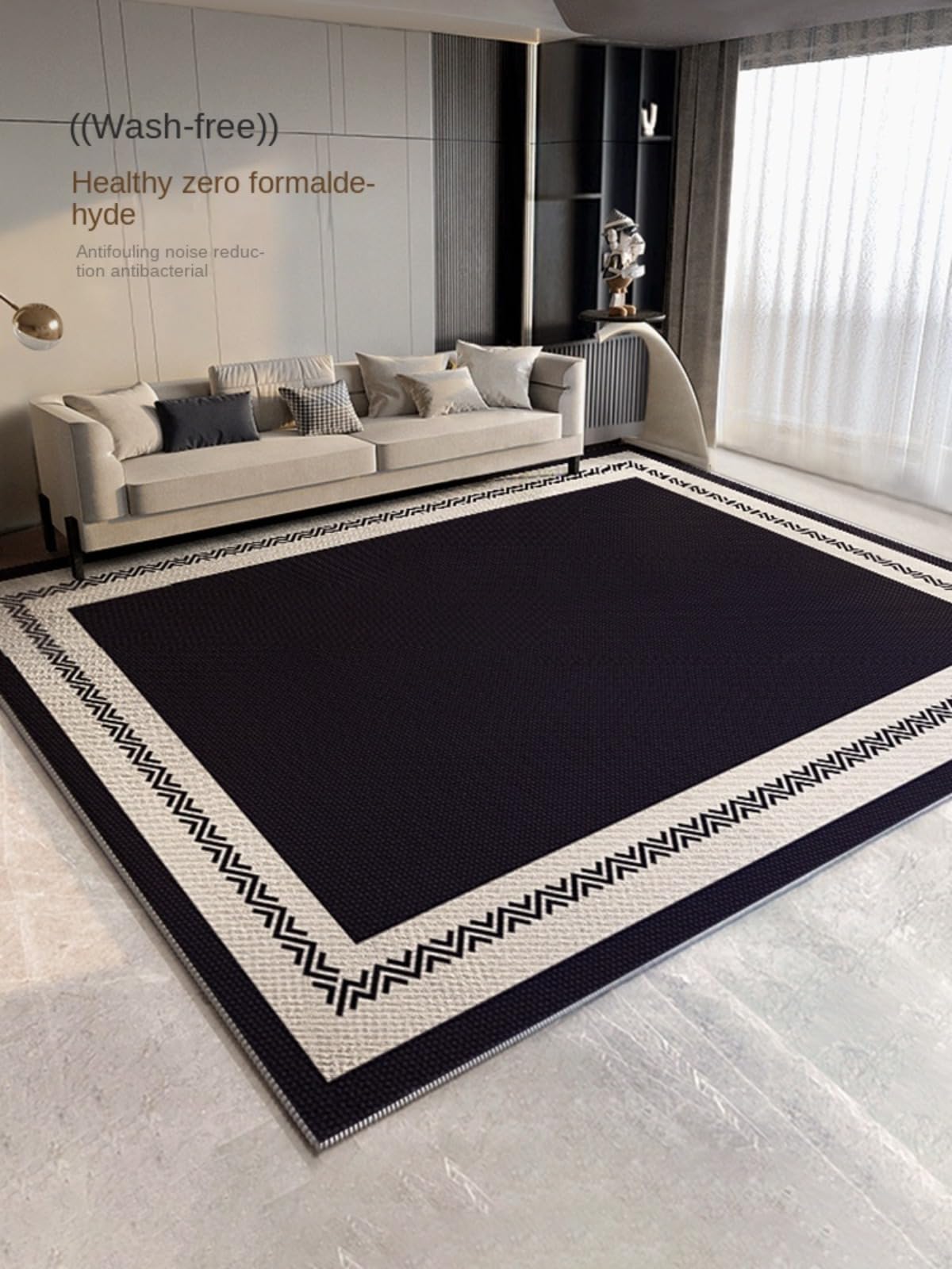 Zone intérieure Lavable Tapis antidérapant Tapis Mat Abstrait Microfibre rectangulaire Plus Tapis Salon Home Decor