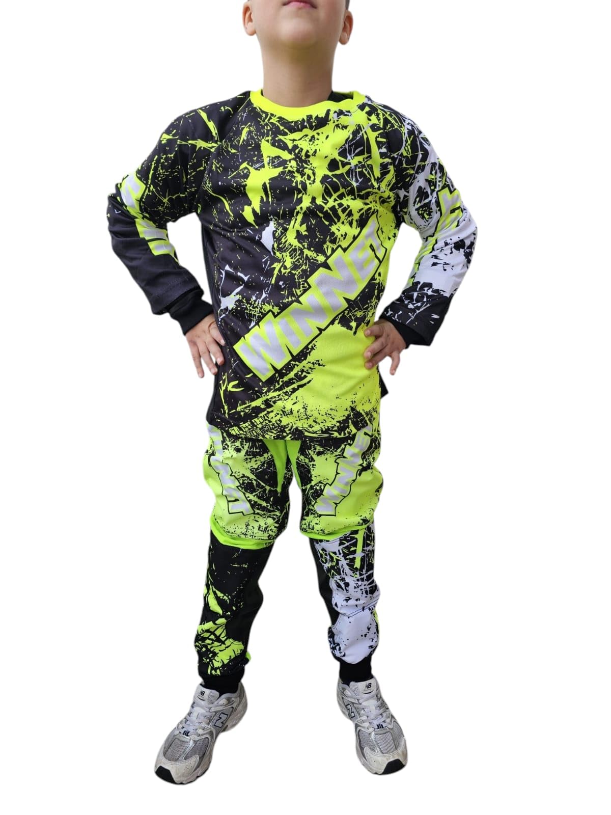 WinNet Completino tuta Bimbo Bambino Moto Cross Quad Maglia maglietta + Pantalone