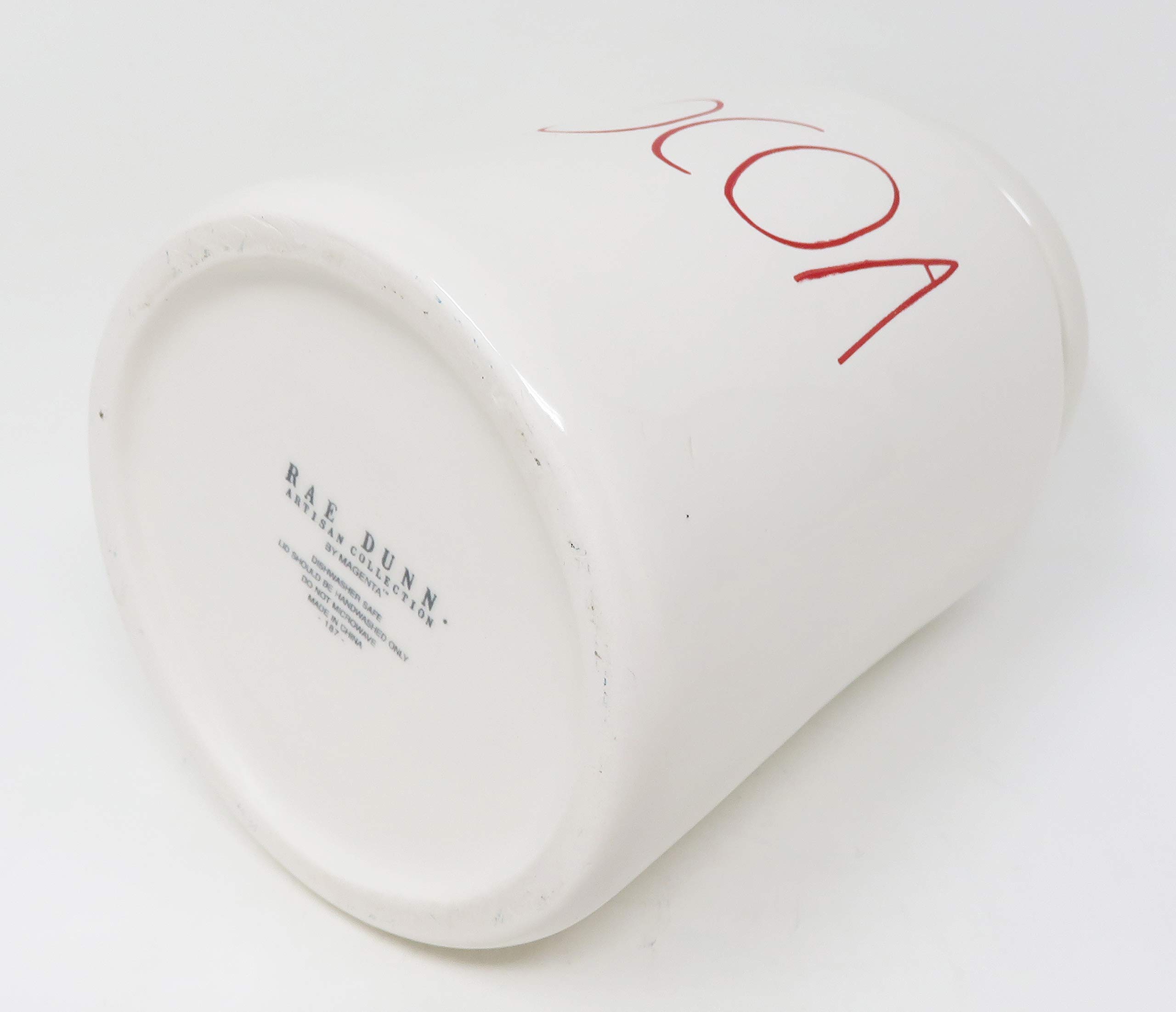 Amazon.com: Rae Dunn By Magenta COCOA Ceramic LL Canister With Red