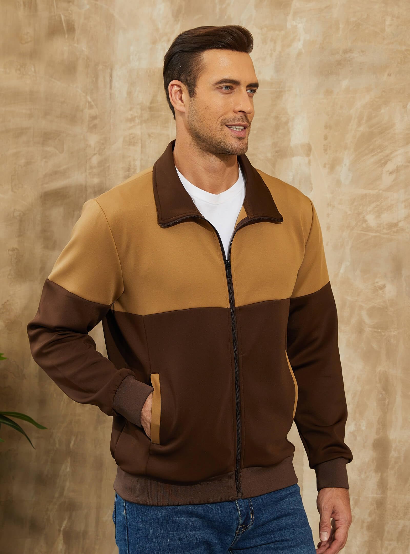 Zaitun Veste bomber légère et décontractée pour homme