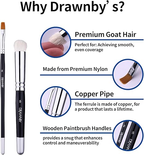 Miniatura 3 de Drybrush Set, 8 PCS Dry Brush Miniature Painting Brushes Includes 5 Drybrush, 2 Detail Fine Tip Brush, 1 Standard Model Brush for Advanced &