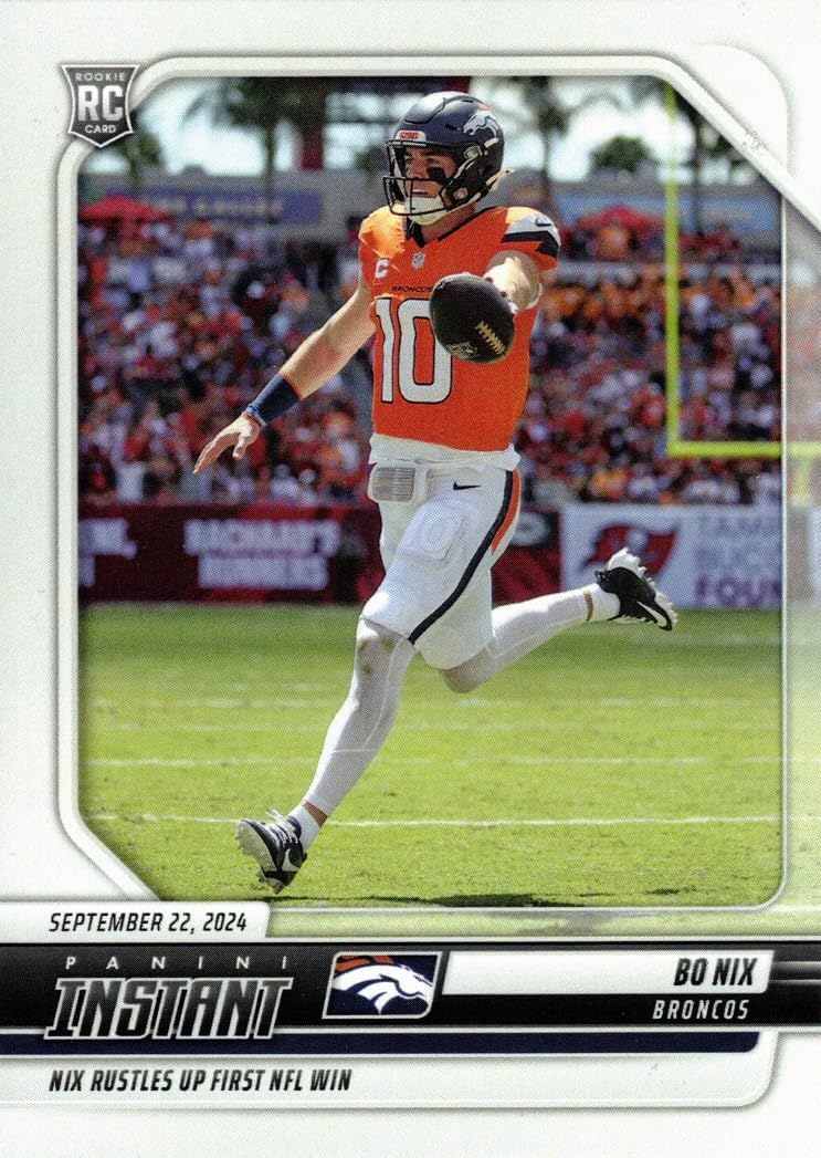 2024 Panini Instant Football #44 Bo Nix Rookie Card Broncos - Only 719 made!
