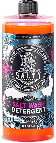 Salty Captain Salt Wash Detergent - Elimina la sal, evita la corrosión y protege tu barco, PWC, remolque y más de la sal  Fórmula ecológica,