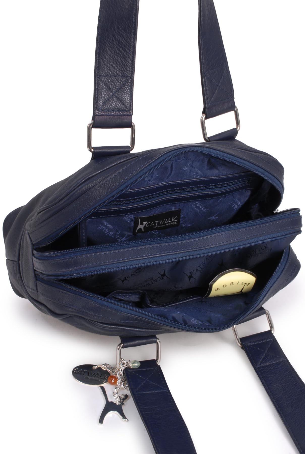 Catwalk Collection Handbags - Damska Skórzana Torebka z Rączką - Caroline