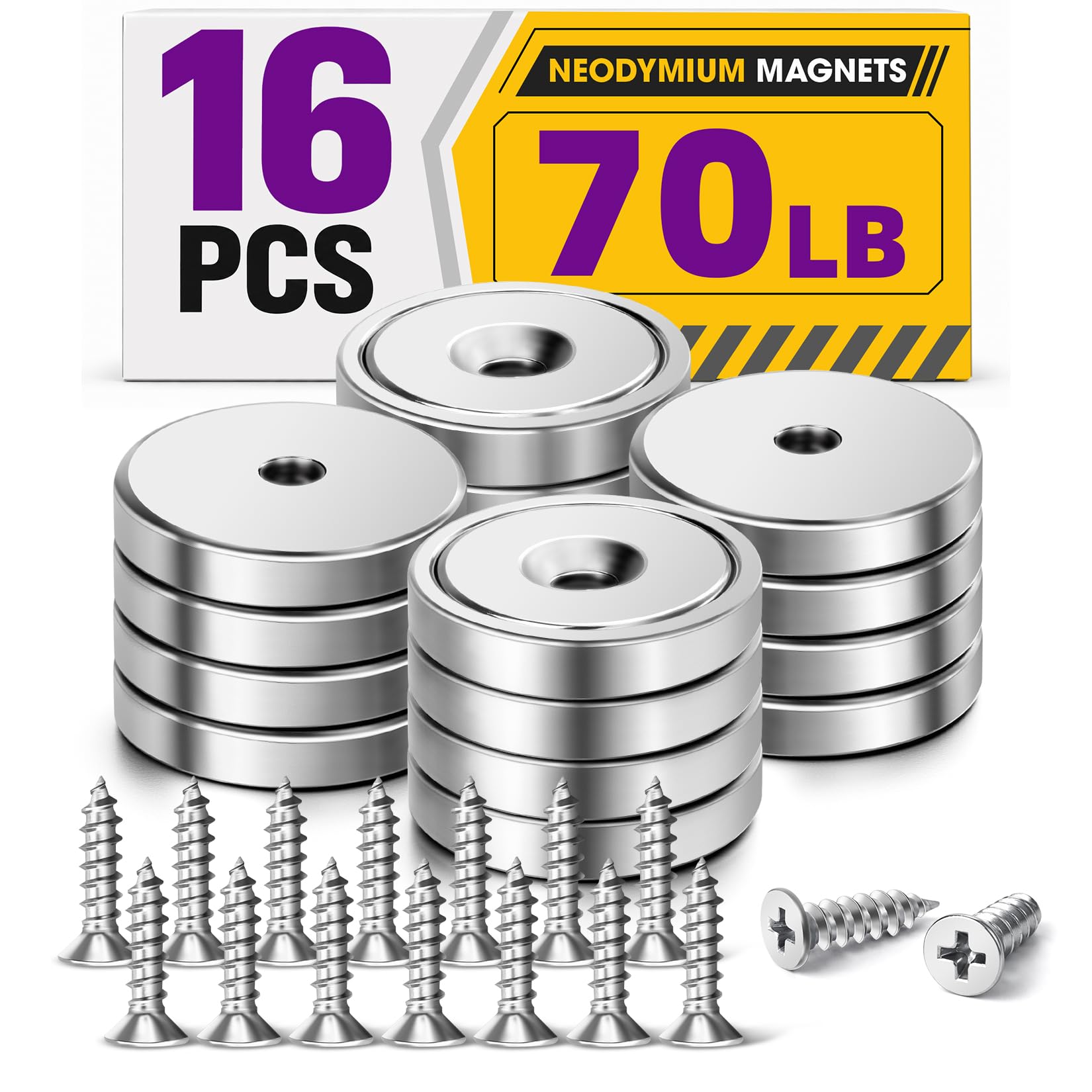 NIUKNOW 8 Pack Magnets with Holes, 110 LBS Super Strong Magnets Heavy Duty — Amazon image 12