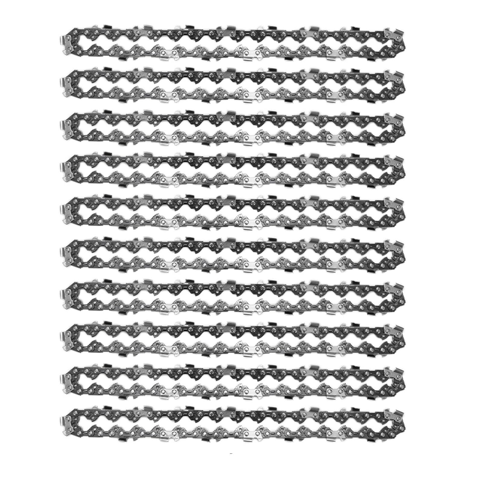 Łańcuch tnący do mini piły łańcuchowej, Wymiana łańcucha mini stalowej piły łańcuchowej do elektrycznej 4/6/8 cala(8inch 10pcs)