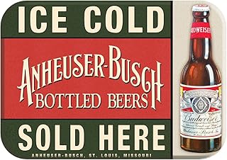 Desperate Enterprises Budweiser Ice Cold Bottles Logo Magnet - Funny Magnets for Office, Home & School - Made in The USA