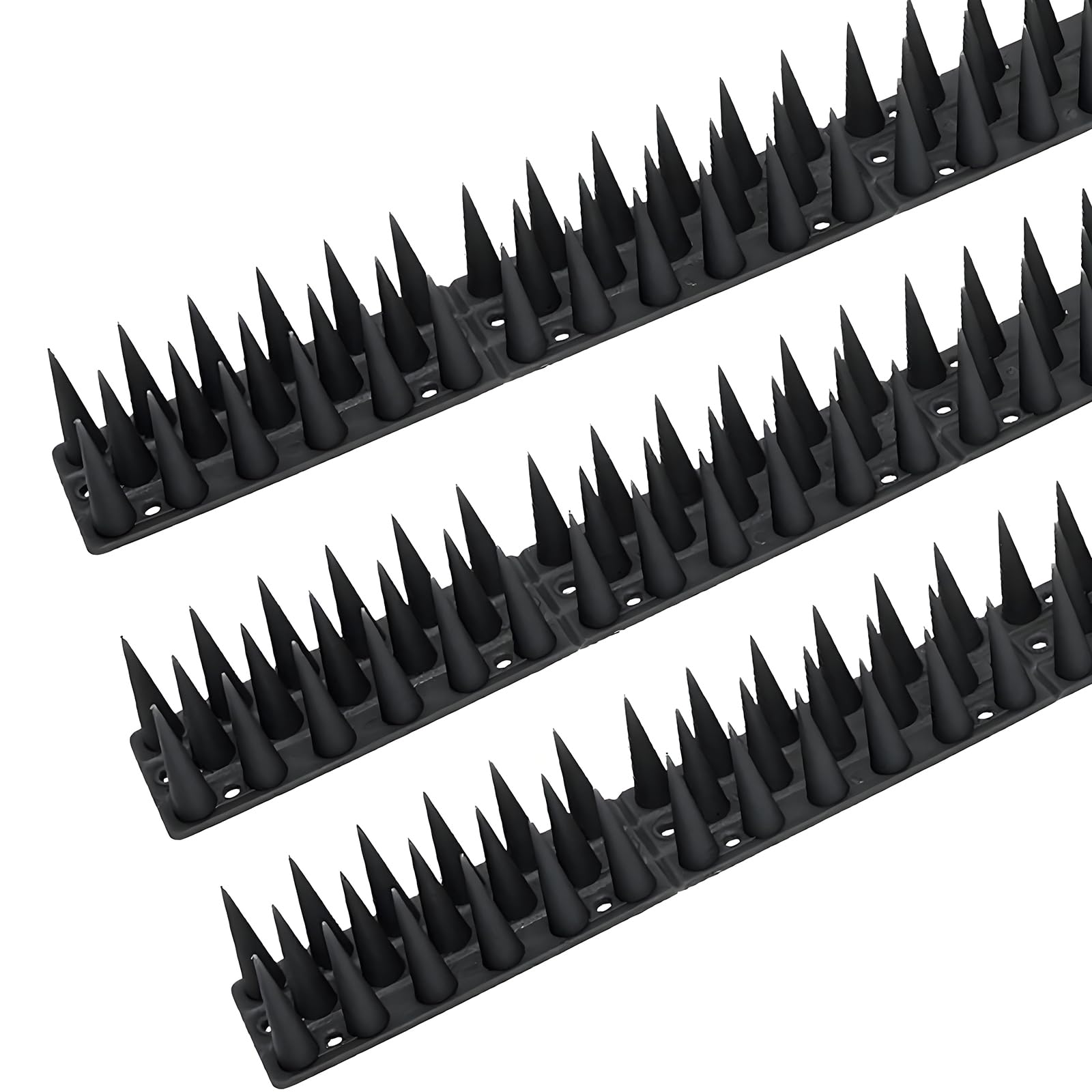 MxSplorion Bird Spikes, Pigeon Spikes for Pigeon Deterrent to Keep Bird or Animals Away, for Outdoor Garden to Keep Birds Away,Fence Wall Spikes of Bird Deterrent Covers 4m,Black