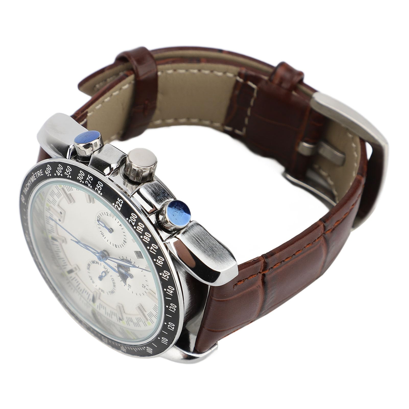 RIZGHWOY Męski Automatyczny Mechaniczny Chronograf Wodoszczelny z Wyświetlaczem Faz Księżyca na Oficjalne Okazje Elegancki Styl 1 Jednostka