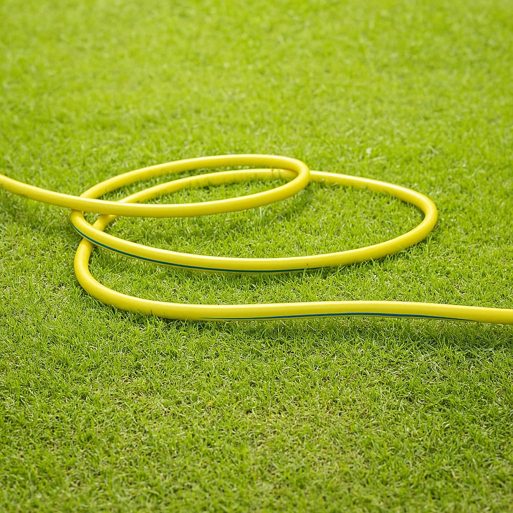 Tubo innaffio per irrigazione 6 strati antitorsione Giallo Flessibile antialga retinato da giardino (Diametro 3/4" - 50 Metri)