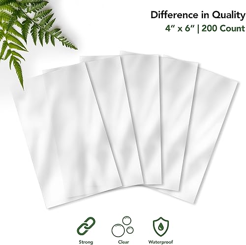 Miniatura 4 de Seal Fresh Bolsa transparente con lazos únicos  4 x 6 pulgadas (200 unidades)  Bolsas de celofán para fiesta, bolsas de regalo con cierre de lazo